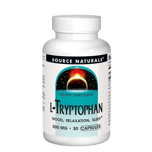 Source Naturals, L-Tryptophan, 500 MG, 30 Caps