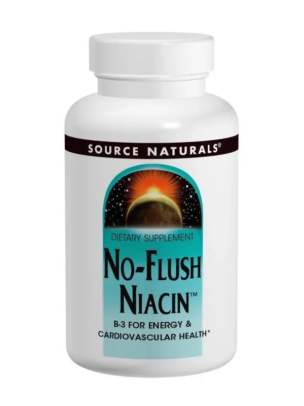 Source Naturals, No Flush Niacin Vitamin B 3 Inositol Nicotinate, 500mg, 60 ct