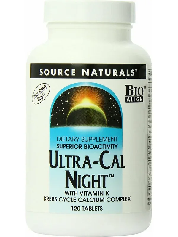 Source Naturals, Ultra-Cal Night™ with Vitamin K, 120 tablets