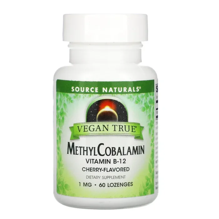 Source Naturals, Vegan True® Methylcobalamin 1 mg Cherry, 60 Tablets