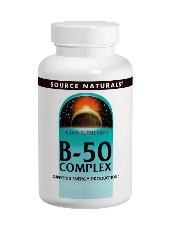 Source Naturals, Vitamin B 50 Complex Yeast Free, 50mg, 100 ct