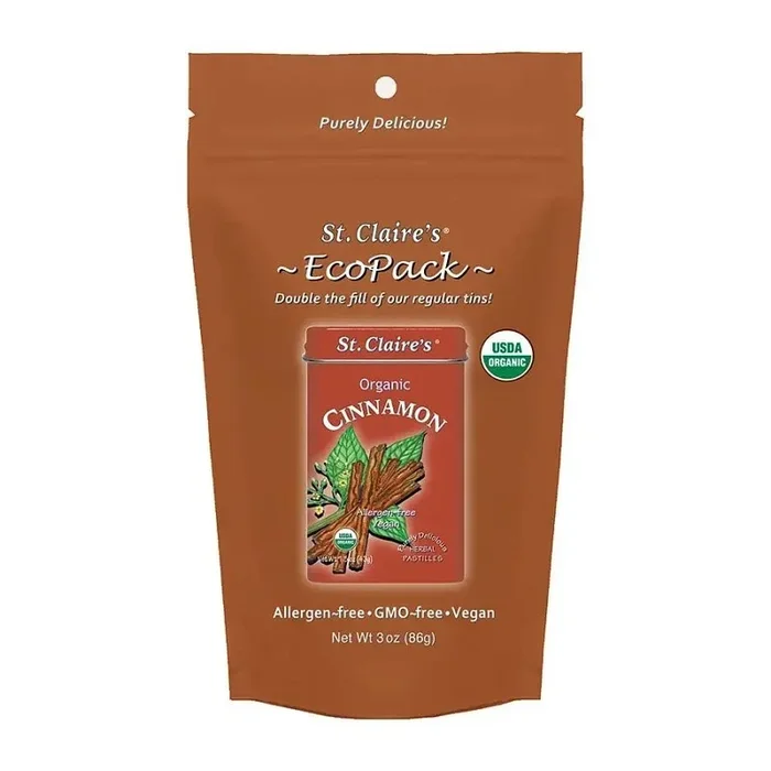 St.Claires Organics Cinnamon Herbal Pastilles Eco-Pack 3 oz. Pastilles