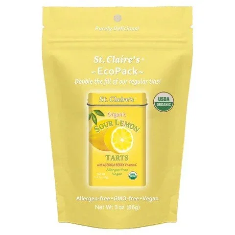 St.Claires Organics Sour Lemon Fruit Tarts Pastilles Eco-Pack 3 oz. Pastilles