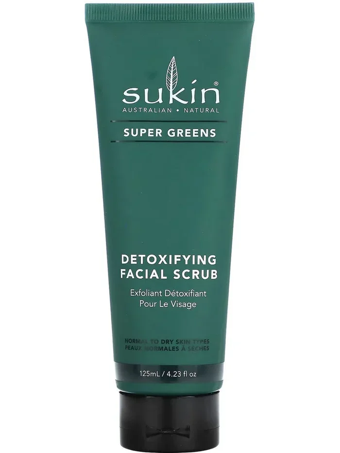 Sukin, Super Greens Detoxifying Facial Scrub, 4.23 fl oz