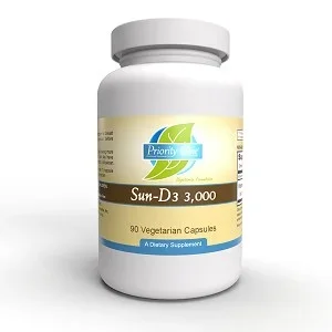 Sun D3 3,000IU (90 Vegetarian Capsules)