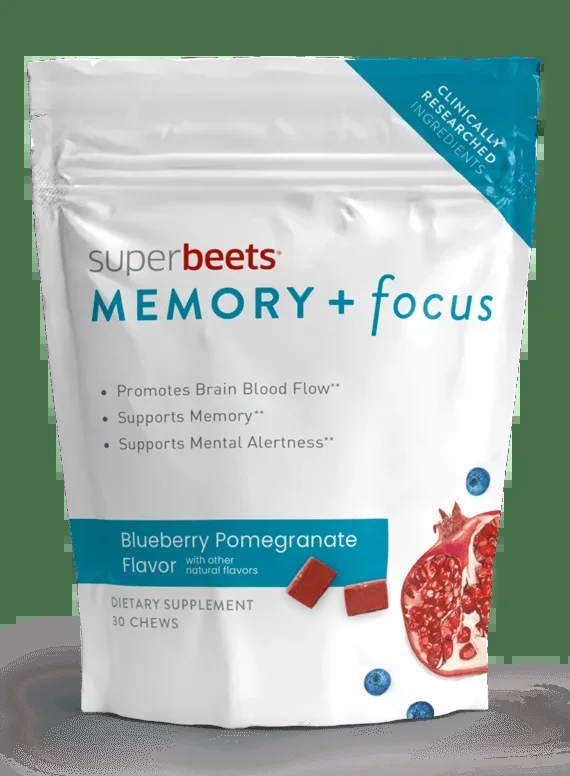 SuperBeets Memory + Focus 30 Chews