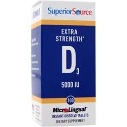 Superior Source MicroLingual Extra Strength D3 (5000IU) 100 tabs