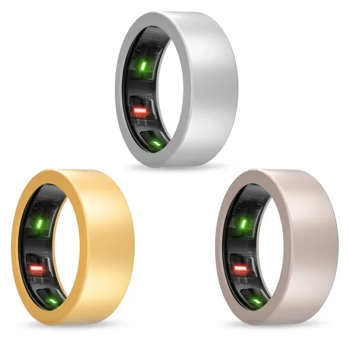 sylacor Cover for UltraHuman Ring AIR/Oura Ring Gen 4/ Gen3, 3Pack Elastic Ring Case Protector for Gym and Working Out (Gold+Silver+Rosegold, S (6/7/8/9/10))