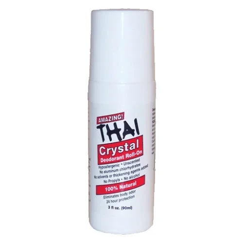 Thai Deodorant Stone, Thai Crystal Mist Roll On, 3 Oz