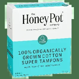 The Honey Pot Tampon Super Cotton–18 Tampons