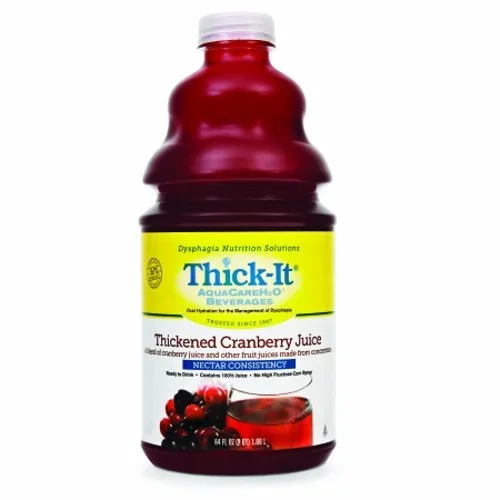 Thick-It, Thickened Beverage Thick-It AquaCareH2O 64 oz. Container Bottle Cranberry Flavor Ready to Use Nect, Count of 4