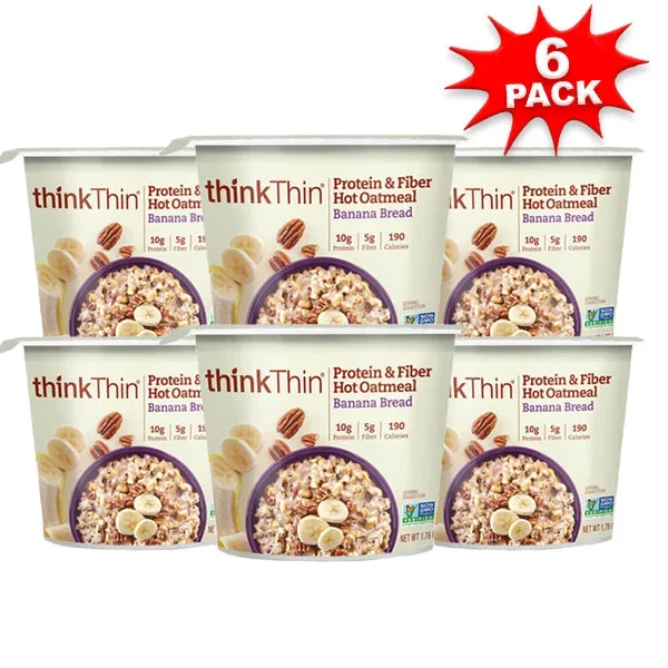 Think! Protein & Fiber 1.76oz Hot Oatmeal 6pk