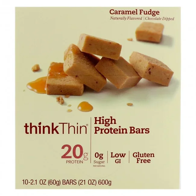 ThinkThin High Protein Caramel Fudge (10 Bars)