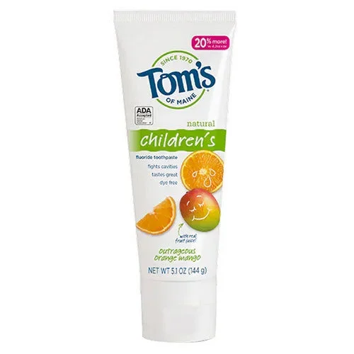 Tom’s Of Maine, Children’s Natural Toothpaste, Orange Mango, 4.2 oz