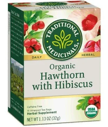 Traditional Medicinals Hawthorn with Hibiscus 16 Tea Bag