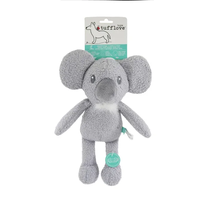 Tufflove Koala Medium, Tough Dog Toy, for Medium to Large Dogs, Grey