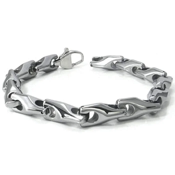 Tungsten Carbide Men’s Wheat Link Bracelet Sz 10″