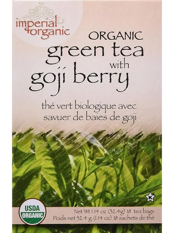 Uncle Lee’s Tea, Organic Green Tea with Goji Berry , 18 Tea Bags