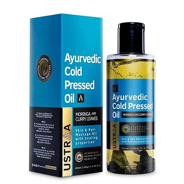 Ustraa Moringa and Curry Leaves Ayurvedic Cold Pressed Oil