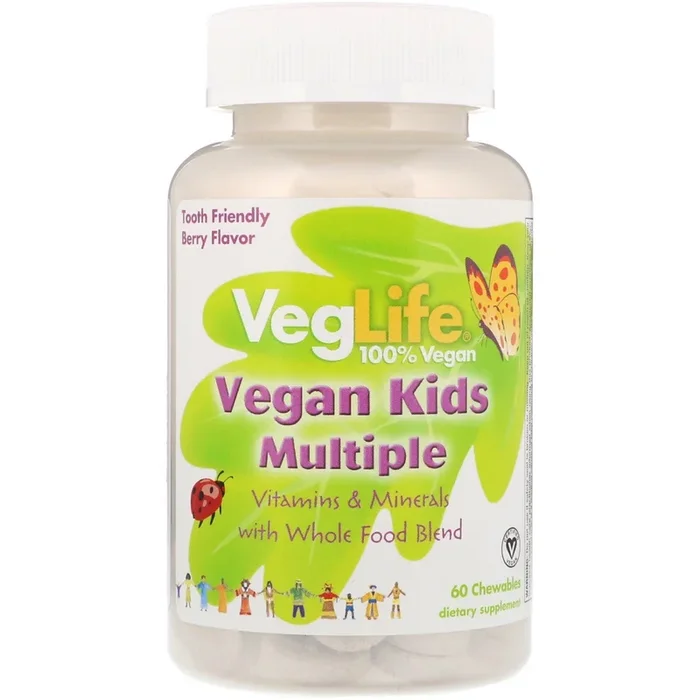 Veglife, Multiple, Vegan Kids, 60 Chewables