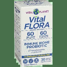 Vital Planet Vital Flora Immune Biome Probiotic–30 Delayed Release Capsules-60 Billion
