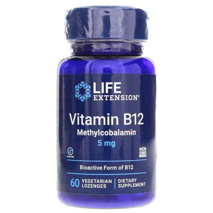 Vitamin B12 Methylcobalamin, 5 mg, 60 vegetarian lozenges