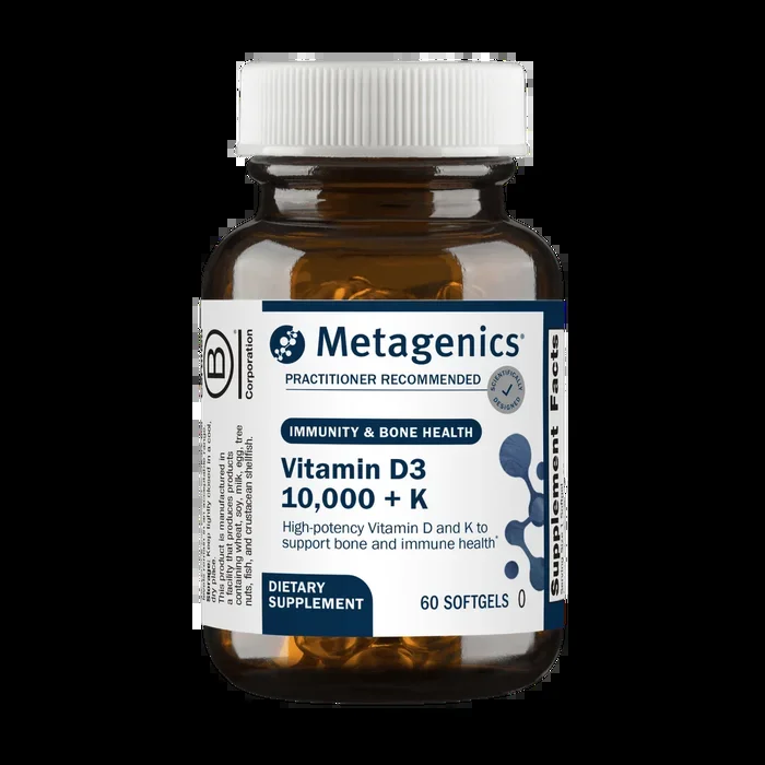 Vitamin D3 10,000 + K – 60 Softgels