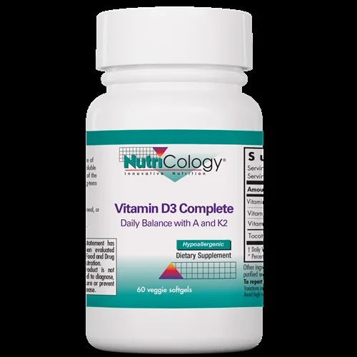 Vitamin D3 Complete Daily Balance 60ct Nutricology N65807
