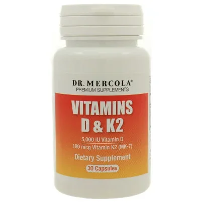 Vitamins D3 and K2 30 capsules