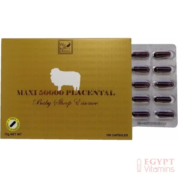 Wealthy Health Maxi 50000 mg Placental Baby Sheep Essence 100 Capsules