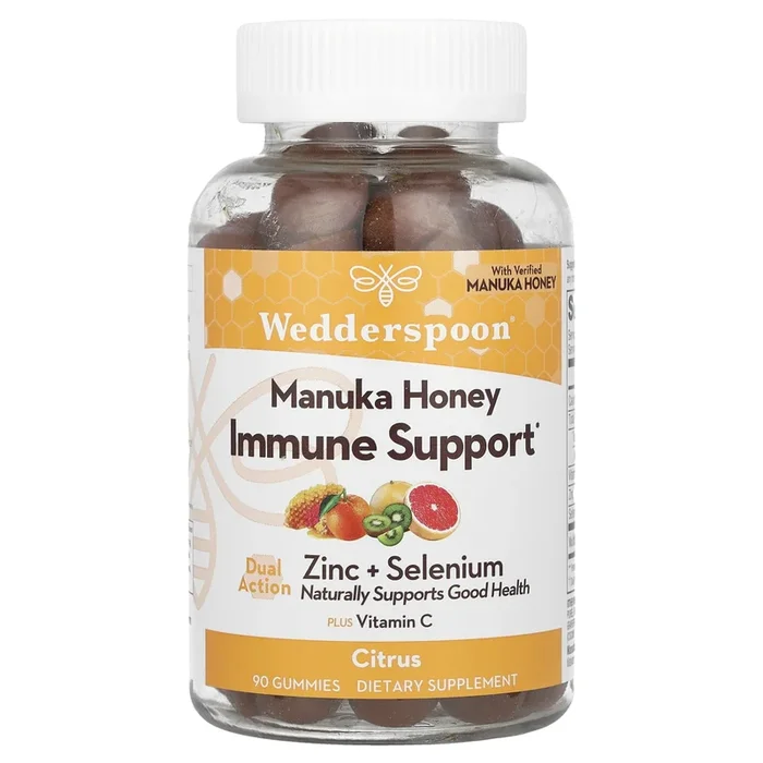 Wedderspoon, Manuka Honey Immunity Citrus, 90 Gummies