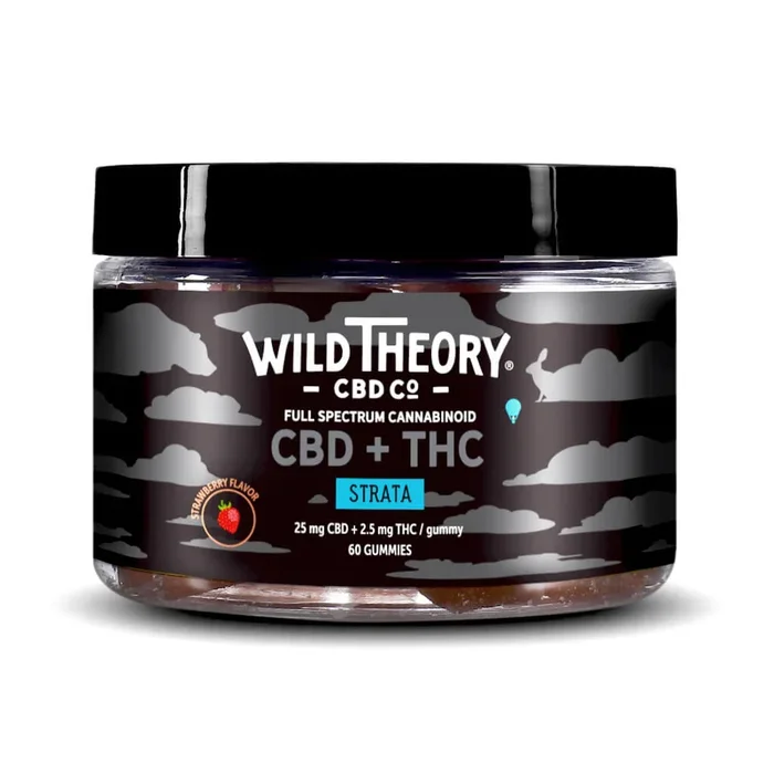 Wild Theory Strata Full Spectrum CBD THC Gummies – 2.5mg THC + 25mg CBD