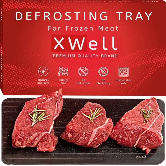 XWell Defrosting/Thawing Tray for Frozen Meat Eco Friendly Thawing Board, Meat Defroster Tray, Defrosting Thaw Plate/Board, Defrost Plate/Mat