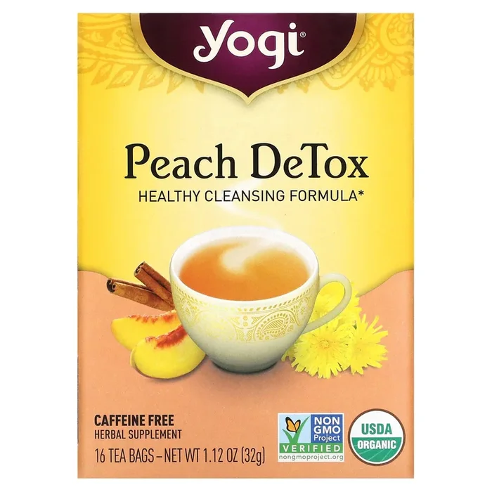 Yogi Tea Company, Peach De-Tox Tea, 16