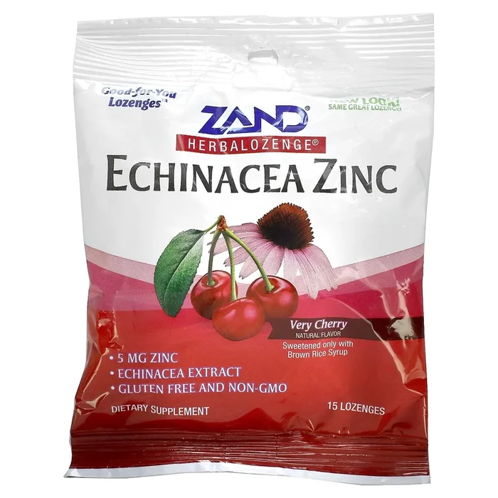 Zand, Echinacea Zinc, Very Cherry, 15 Lozenges