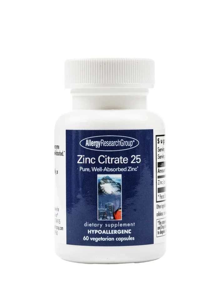 Zinc Citrate 25mg 60c Allergy Research Group
