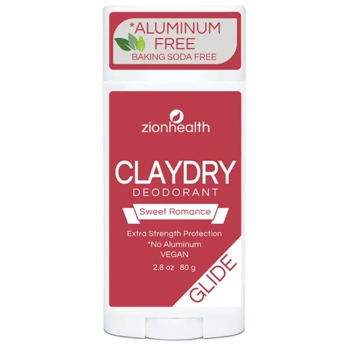 Zion Health Clay Dry Glide Sweet Romance Deodorant 2.8 oz Stick