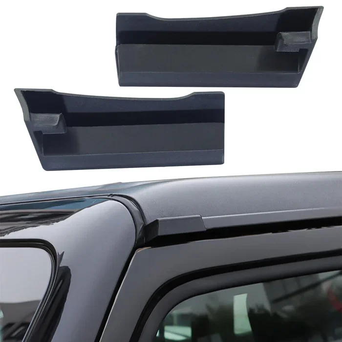 ZOXOQ Car Rain Gutter fit for Jeep Wrangler JK JL Accessories 2018 2019 2020 2021 2022 Upgraded Roof Rainwater Deflector Soft Rubber Rain Groove Diverter Drip Rail Extension 2PCS, Black