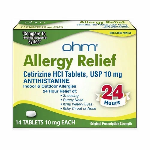 Zyrtec, Cetirizine, 10mg, 14 Tabs